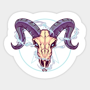 Baphomet Skull Sticker